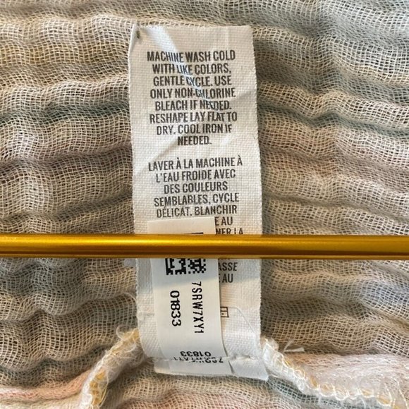 Aerie Multicolor Striped Gauzy Surplice Back Cropped Cami Tank Size L - Picture 6 of 8